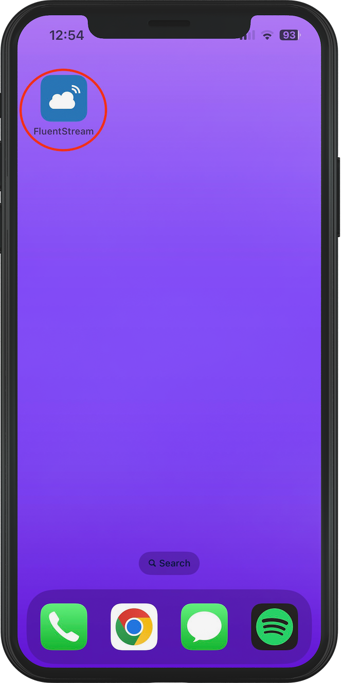 FluentStream Mobile Application on IOS